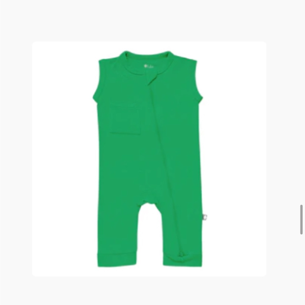Kyte Baby Sleeveless Zip Romper Fern 12-18